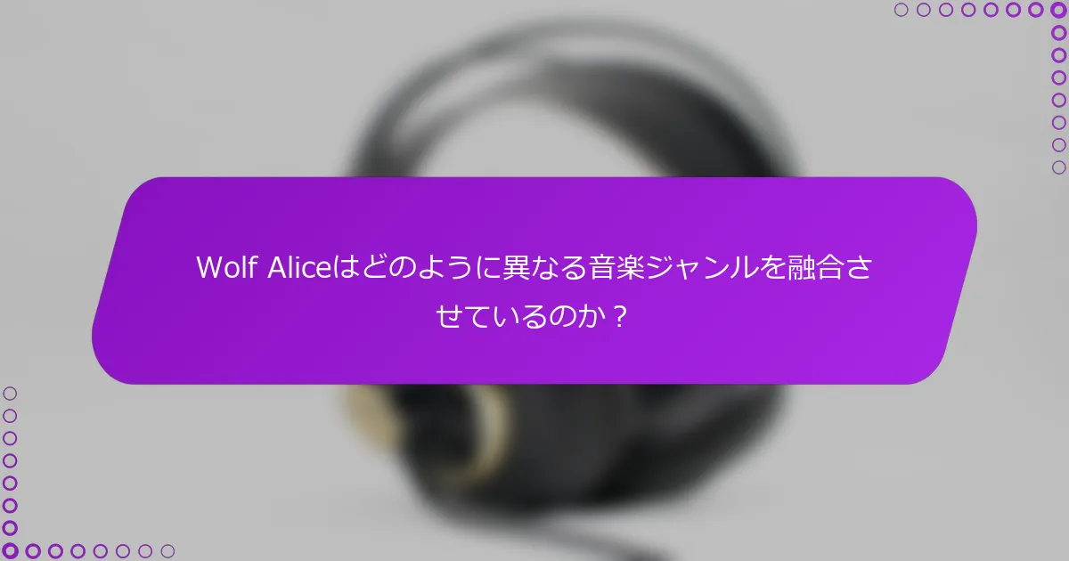 Wolf Aliceはどのように異なる音楽ジャンルを融合させているのか？